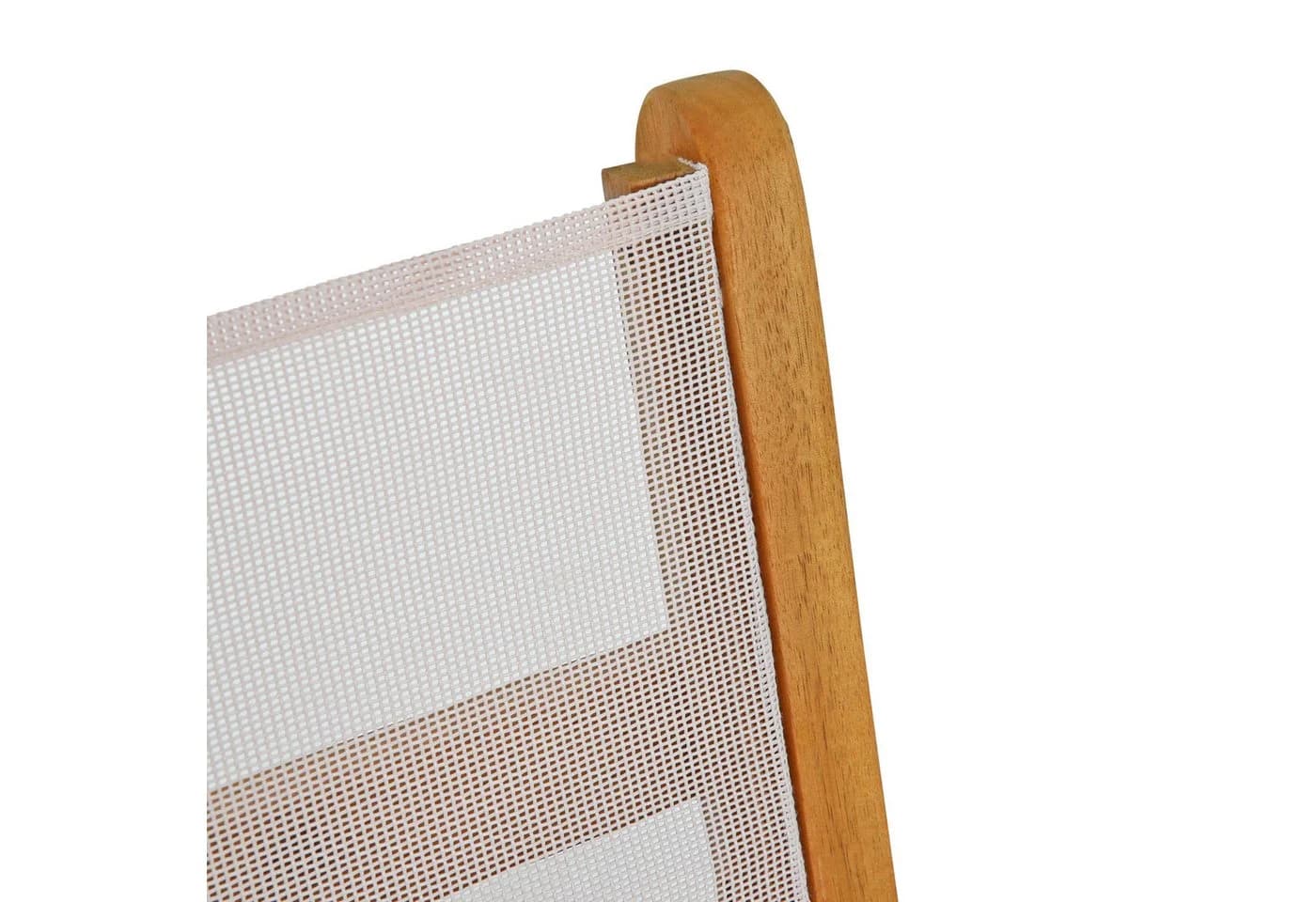 ESTEXO Gartenstuhl Klappstuhl Textil 2er Set Akazienholz Weiß - Bild 5