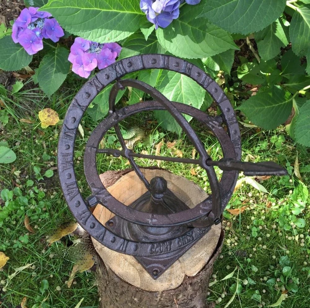 Antikas Wanduhr Kleine Sonnenuhr Braun - Bild 5