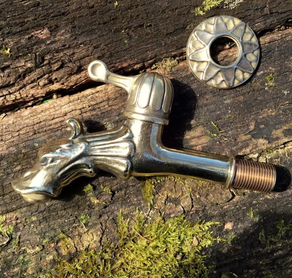 Antikas Drache Wasserspeier Wasserhahn Messing mit Adapter
