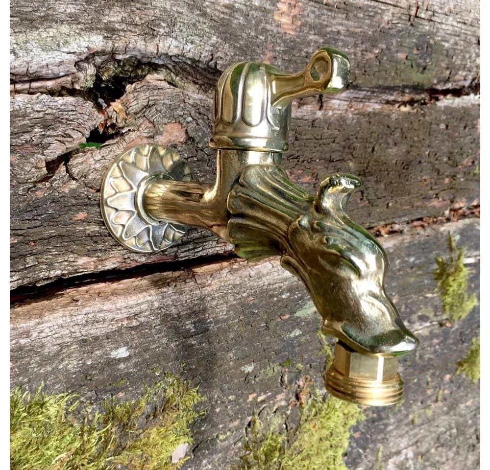 Antikas Drache Wasserspeier Wasserhahn Messing mit Adapter - Bild 2