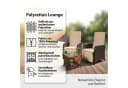 Mucola Balkonset 3-teilig Polyrattan mit Auflagen Braun Bild 1