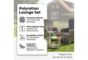 Mucola Balkonmöbel-Set 3-teilig Grau Polyrattan mit Auflagen Bild 1
