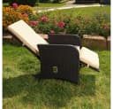 Melko Gartenlounge-Set 3-tlg. Polyrattan Schwarz Bild 3
