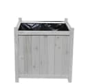 Mucola Blumentopf 50x50cm Grau Fichtenholz Panel-Optik Bild 1