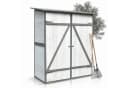 Mucola Gartenhaus Geräteschrank Holz 140x75 cm Grau/Weiß Bild 2