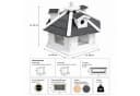 Mucola Vogelhaus Holz 48 cm mit Futtersilo und Aufklappdach Bild 3