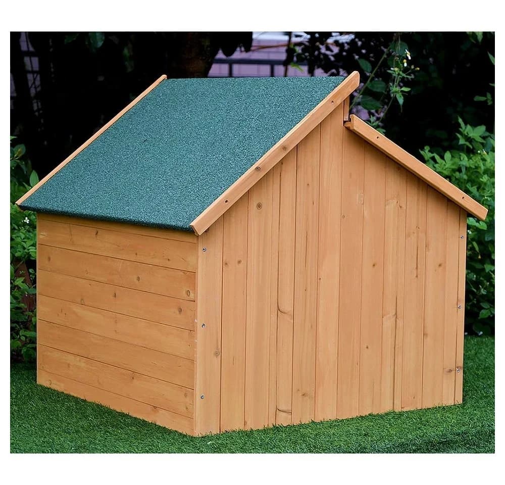 Mucola Mähroboter-Garage Holz Grau/Braun mit Sonnenschutzdach - Bild 3