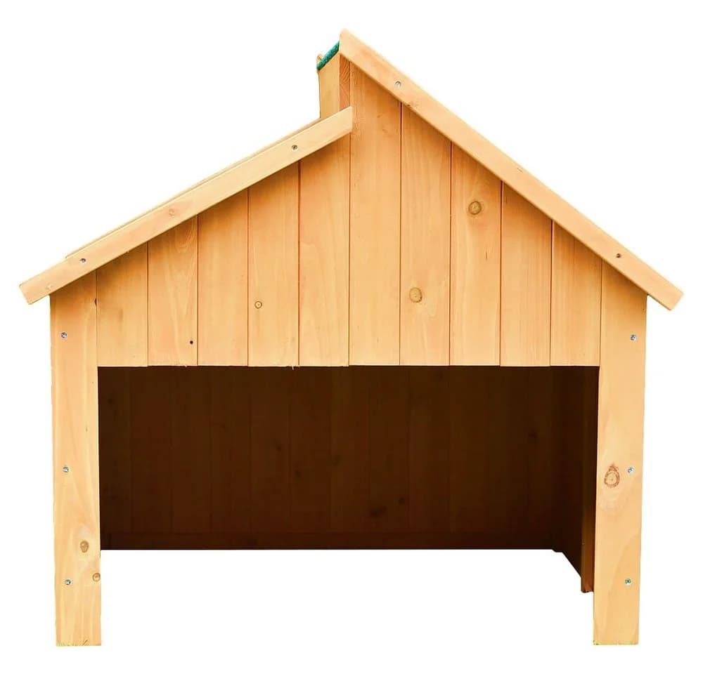 Mucola Mähroboter-Garage Holz Grau/Braun mit Sonnenschutzdach - Bild 5