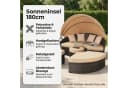 Mucola Gartenlounge-Set Sonneninsel 180CM Polyrattan mit Sonnenschutzdach Bild 1