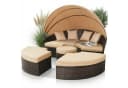 Mucola Gartenlounge-Set Sonneninsel 180CM Polyrattan mit Sonnenschutzdach Bild 2