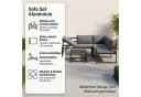 Mucola Gartenlounge-Set Ecksofa Aluminium Grau mit Liegefunktion Bild 1