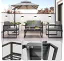 Mucola Gartenlounge-Set 4-tlg. Aluminium Grau Anthrazit Bild 1