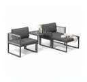 Mucola Gartenlounge-Set 4-teilig Aluminium Grau Bild 1