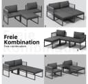 Mucola Gartenlounge-Set 4-teilig Aluminium Grau Bild 5