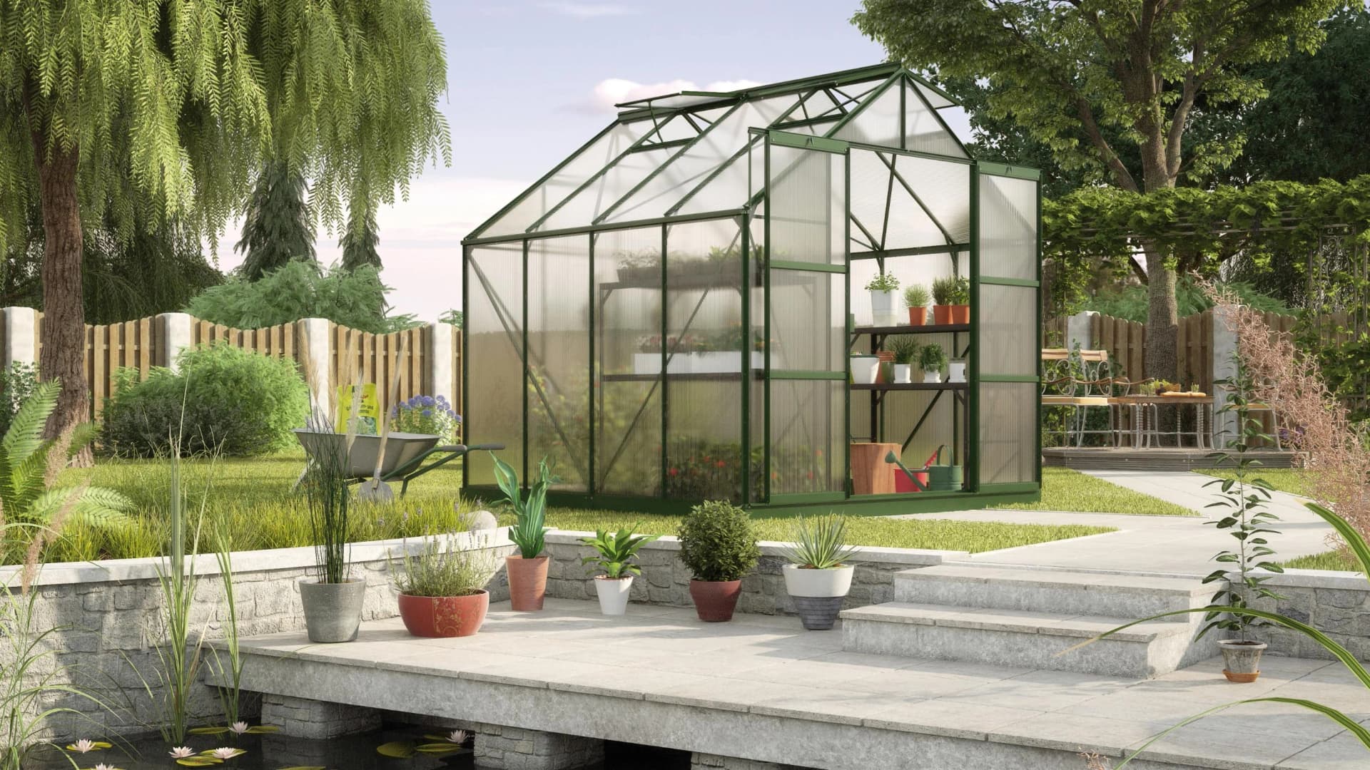 Vitavia Gewächshaus Uranus 6700 grün Aluminium