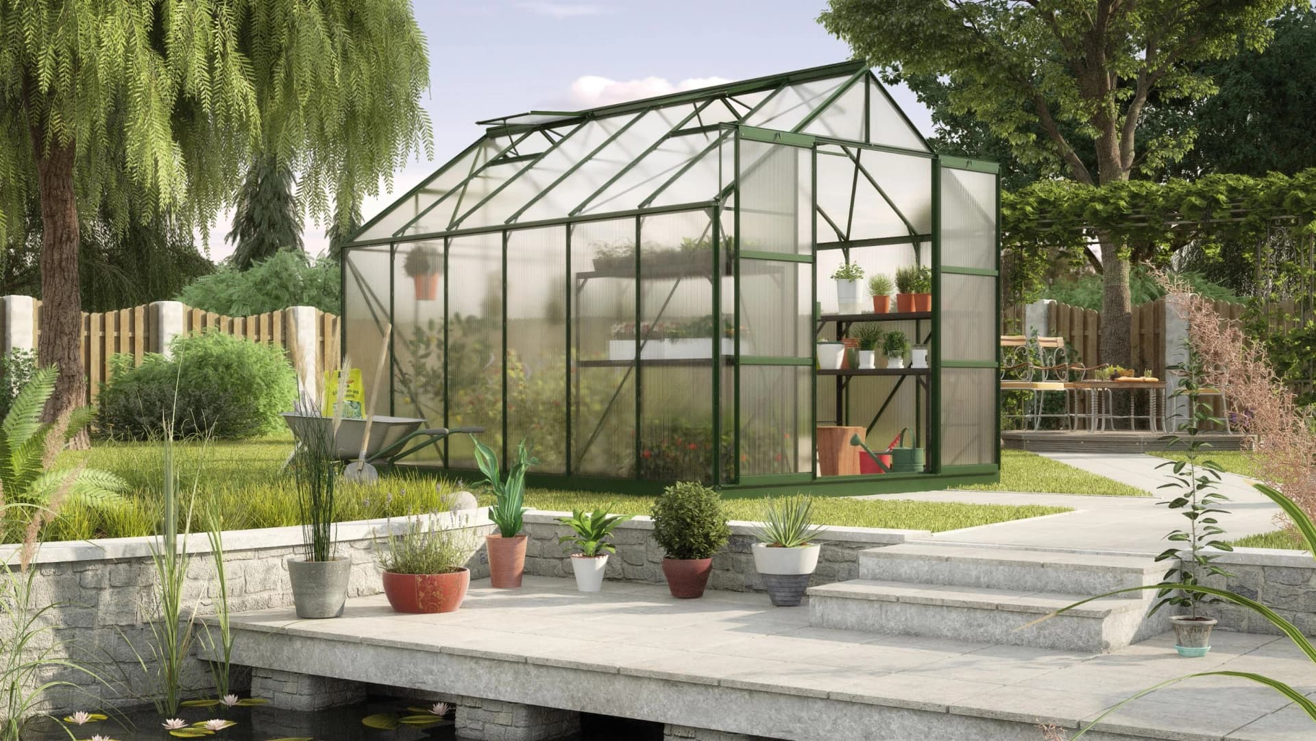 Vitavia Gewächshaus Uranus 9900 grün Aluminium