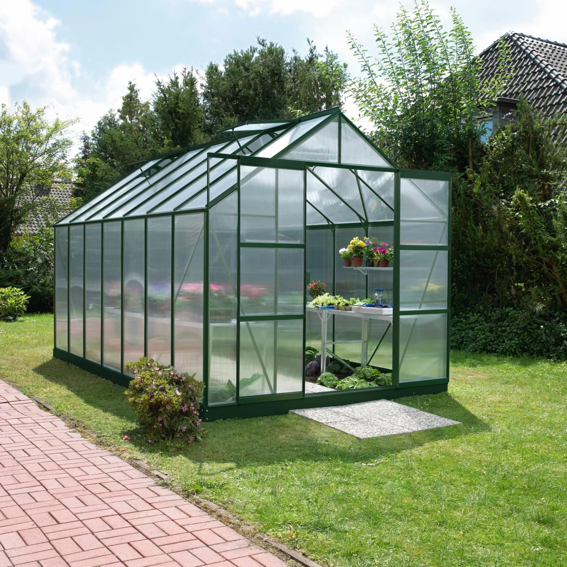 Vitavia Gewächshaus Uranus 11500 Grün Aluminium