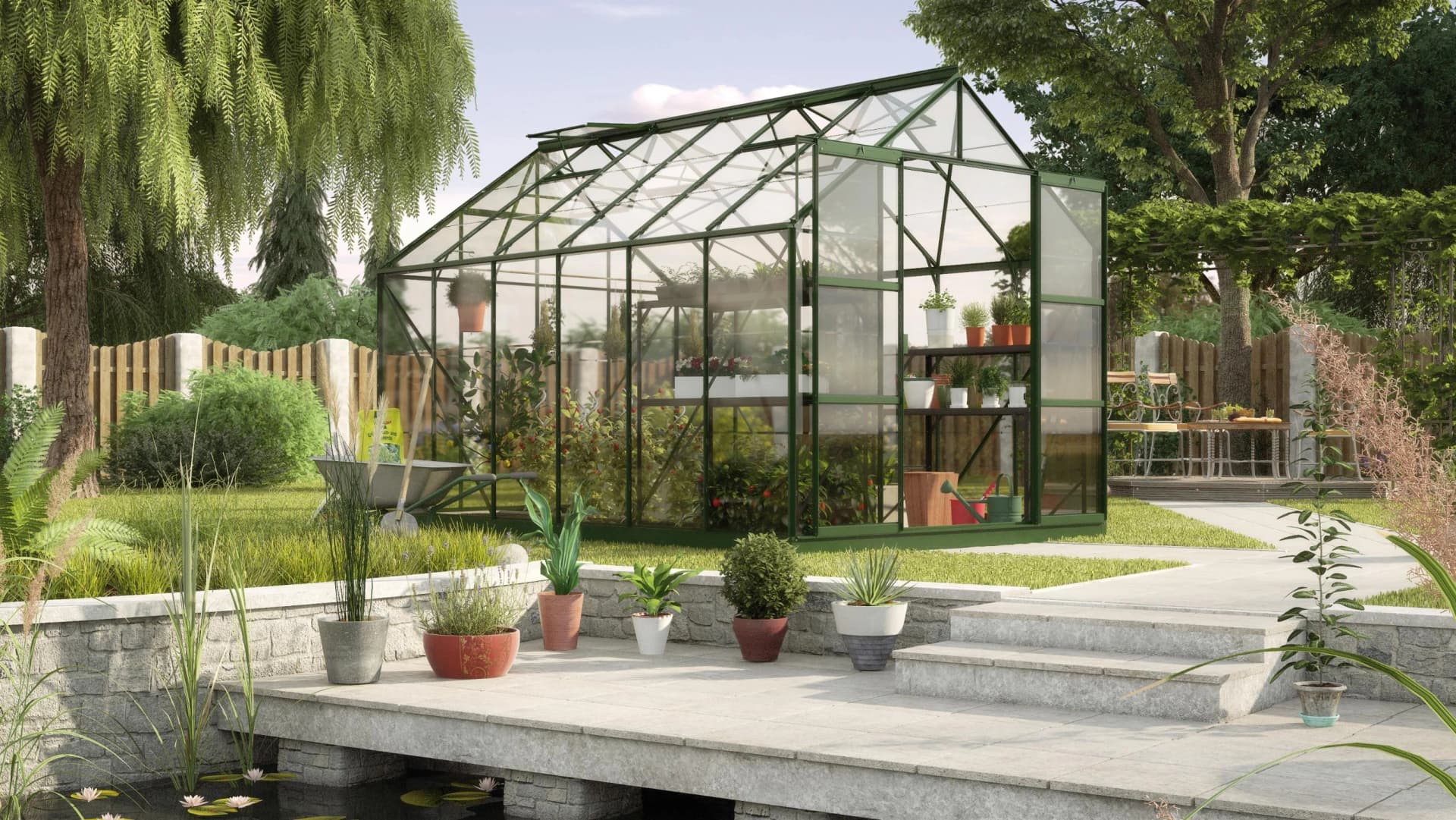 Vitavia Gewächshaus Uranus 9900 Grün mit Glas