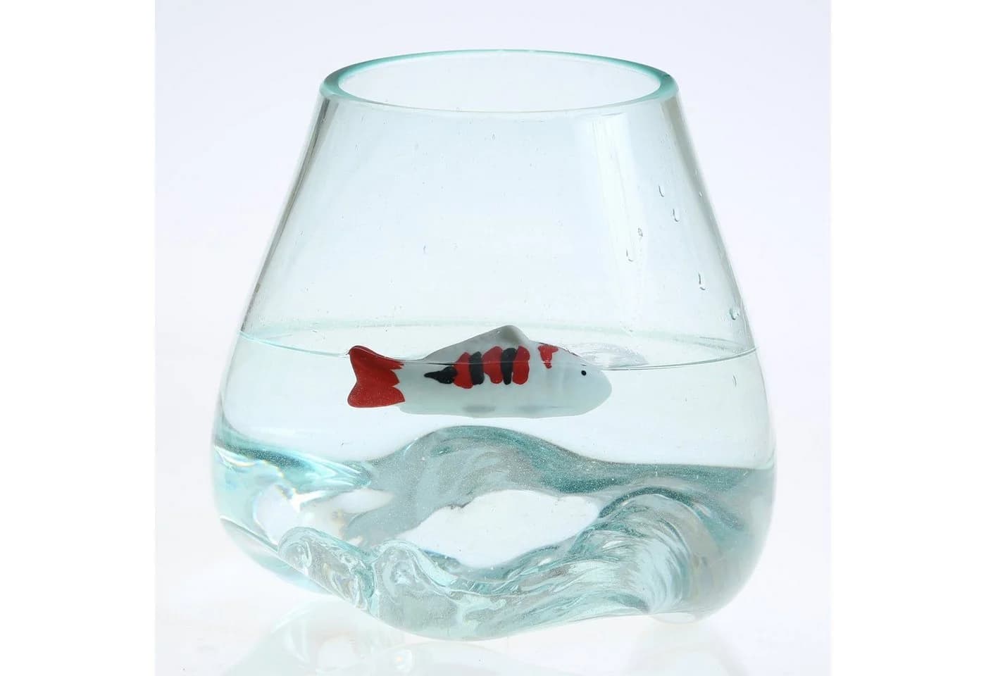 MARELIDA Dekofigur schwimmender Fisch Teichdeko Koi Porzellan