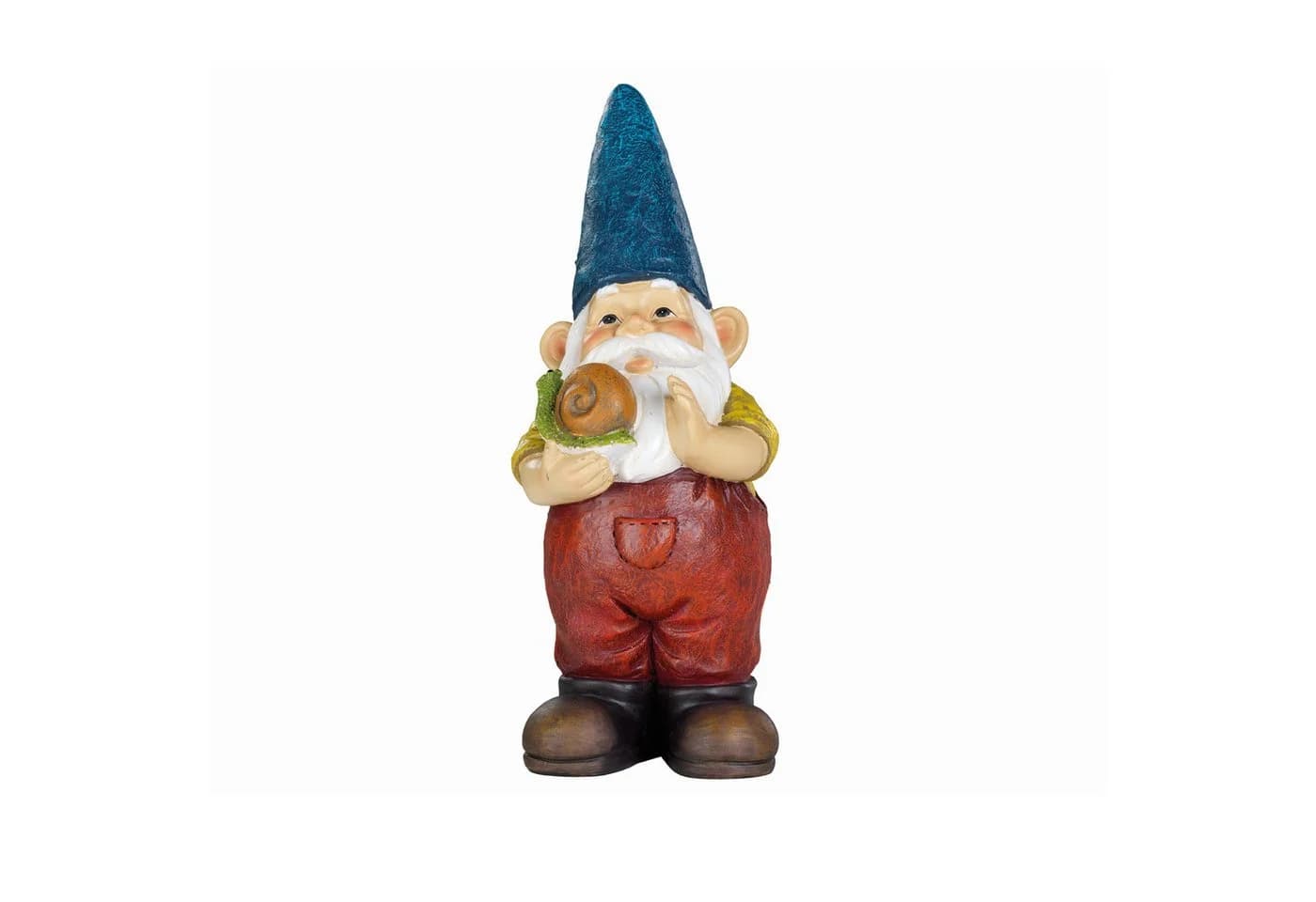 MARELIDA Gartenzwerg HANS mit Schnecke Dekofigur Polyresin Bunt - Bild 2