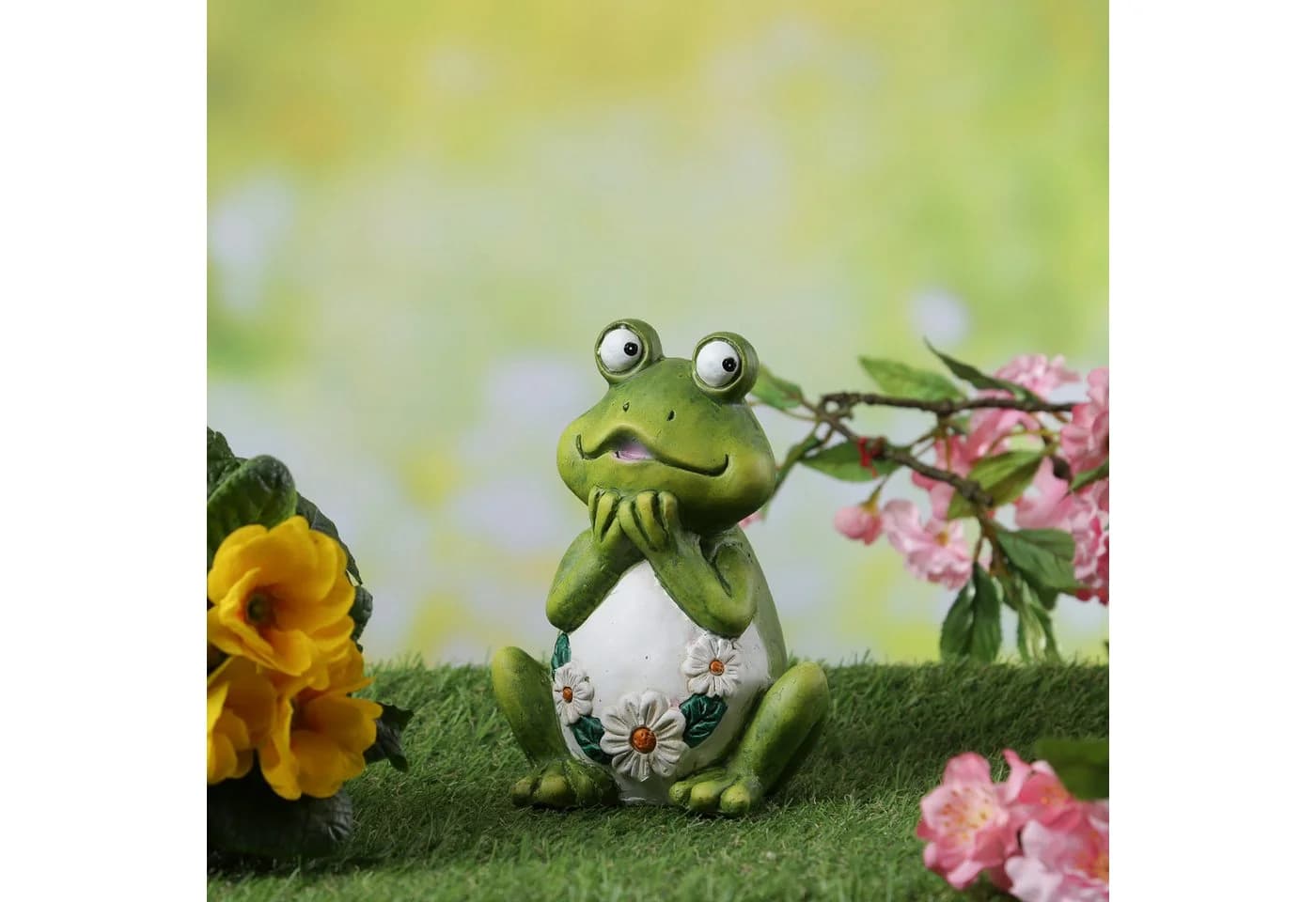MARELIDA Gartenfigur Frosch Rosie Grün Dekofigur 16cm