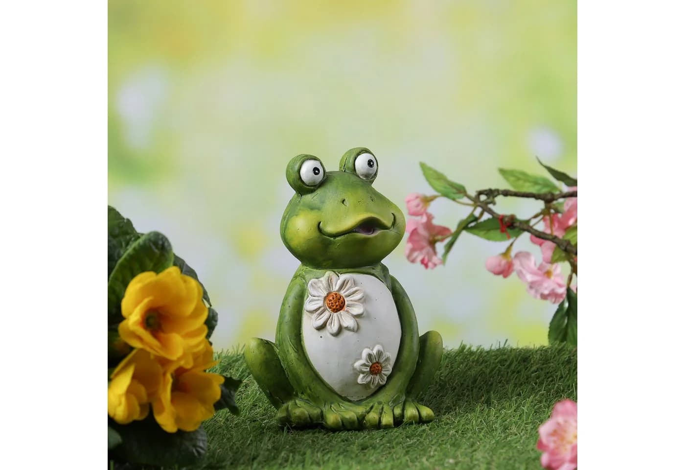 MARELIDA Gartenfigur Frosch Freddi Dekofigur grün