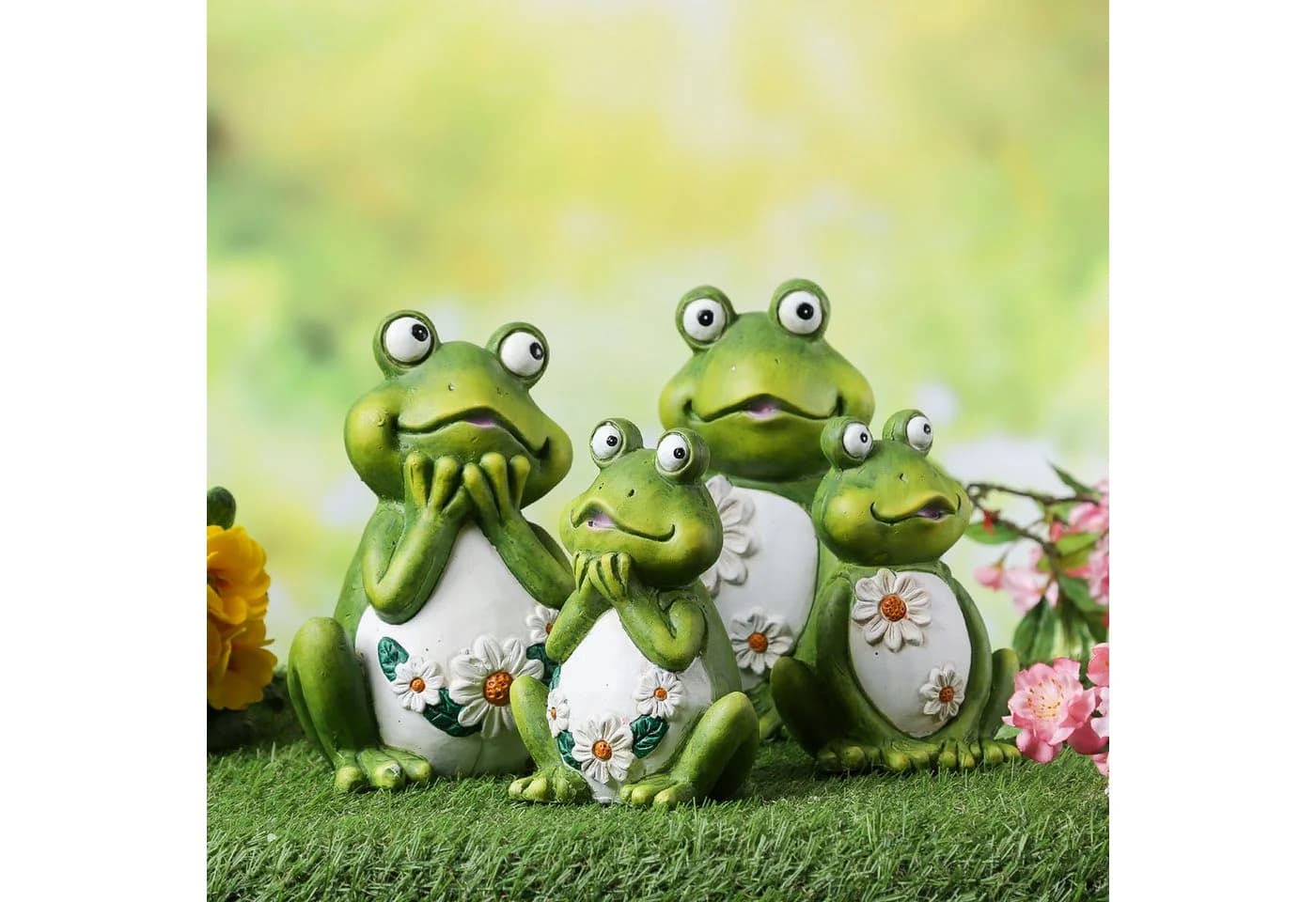 MARELIDA Gartenfigur Frosch Freddi Dekofigur grün - Bild 3