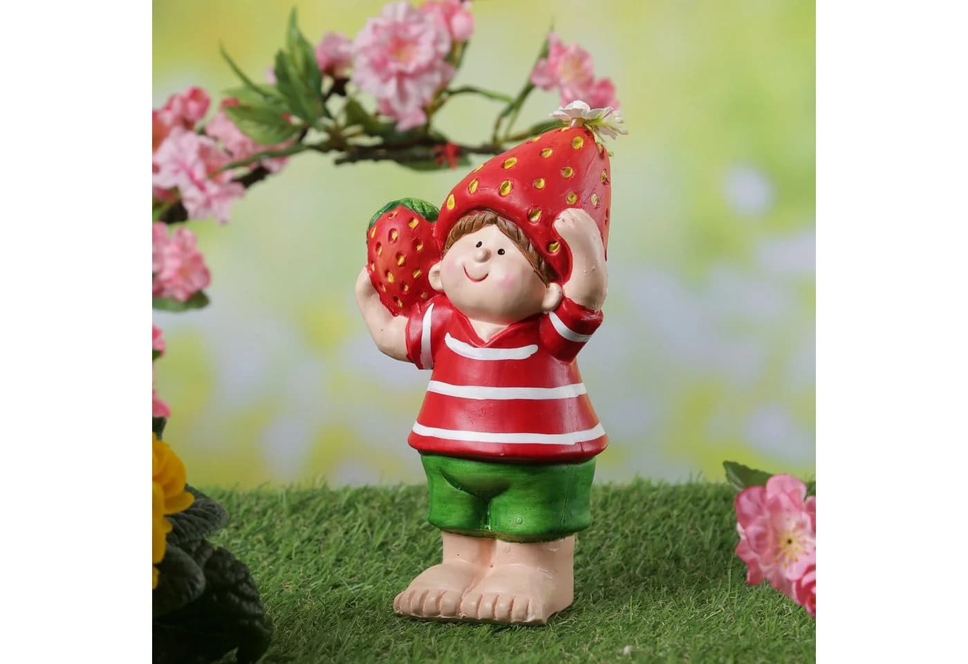 MARELIDA Gartenfigur Erdbeerjunge Fritz Keramik Deko - Bild 2
