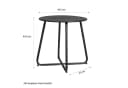 Homestyle4u Beistelltisch Rund Metall Schwarz Bild 3