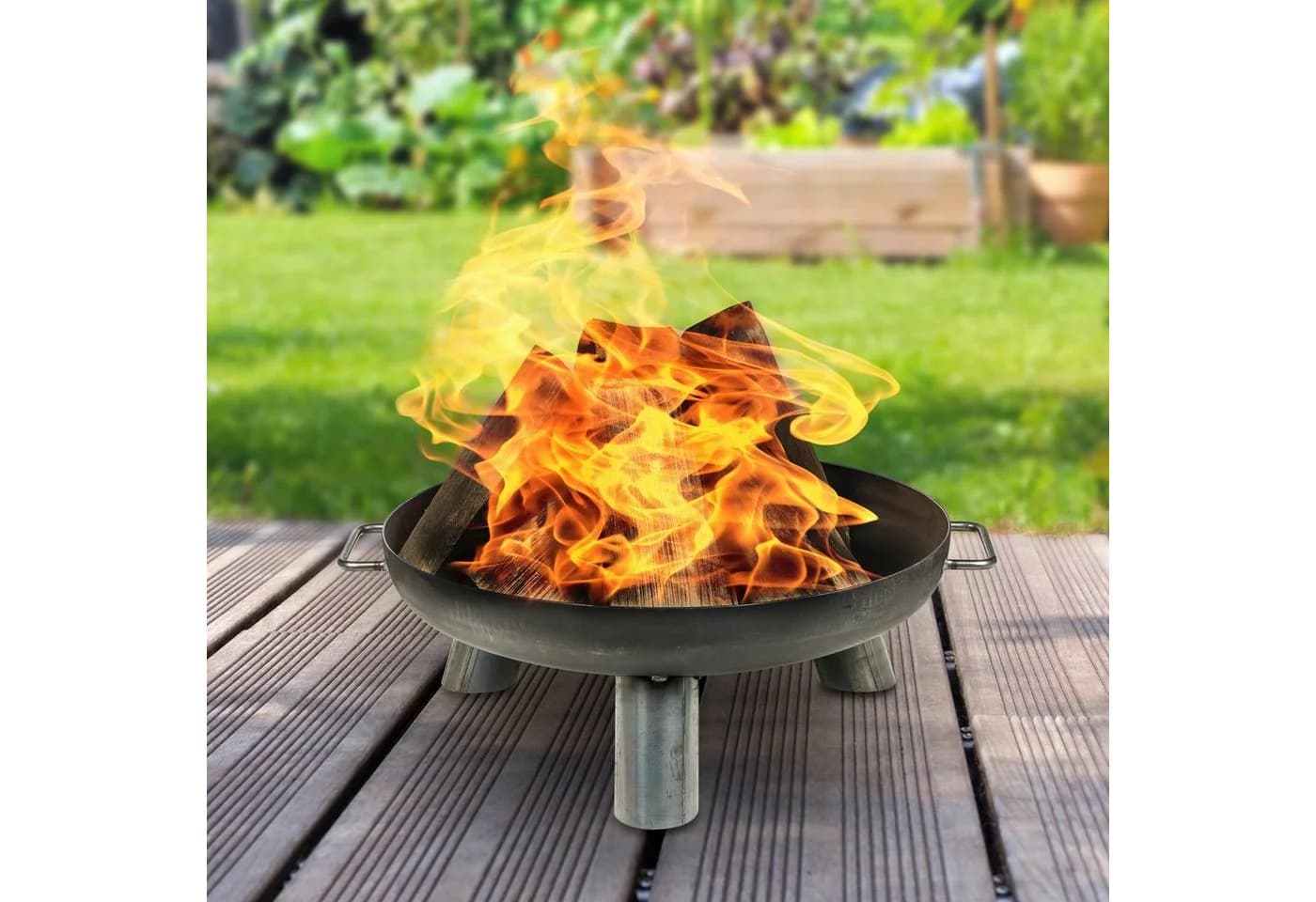 Haushalt International Feuerschale Schwarz Stahl - Bild 3