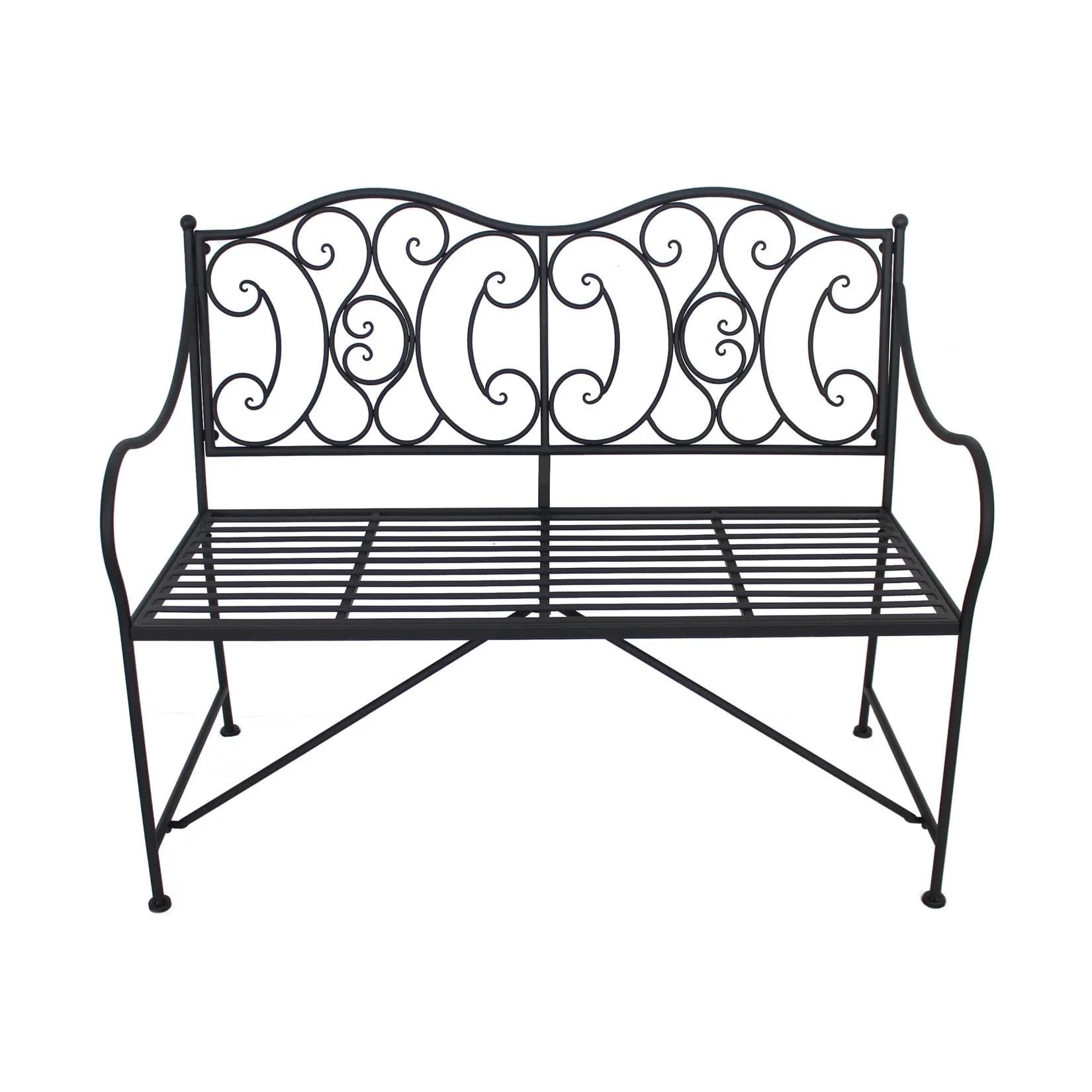 HTI-Line Gartenbank Curly 2-Sitzer mit Zierornamenten