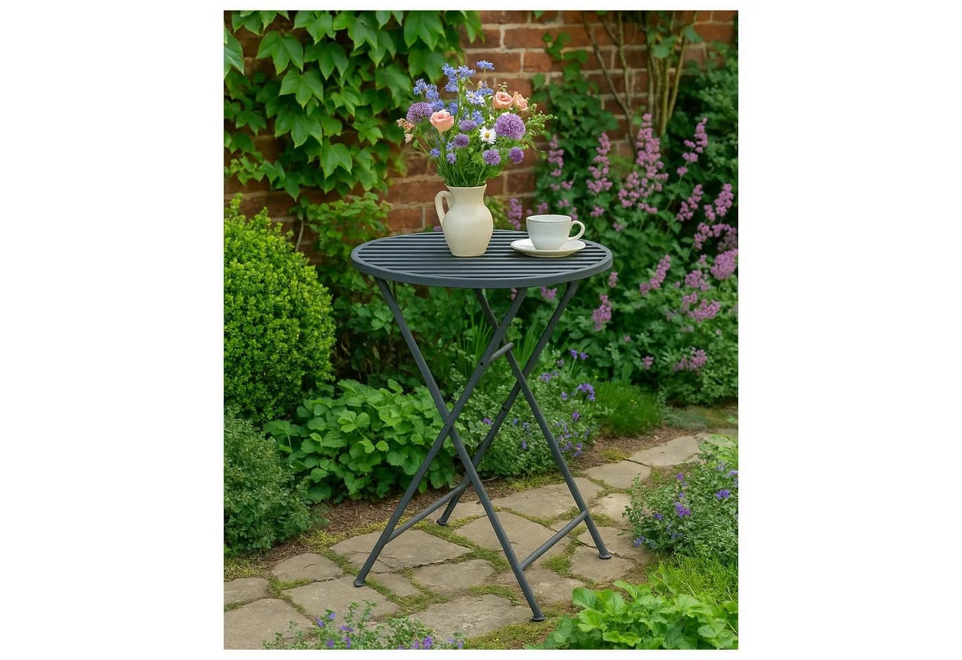 HTI-Line Gartentisch rund Valentine Garden Metall Nostalgie Ø 60 cm - Bild 3