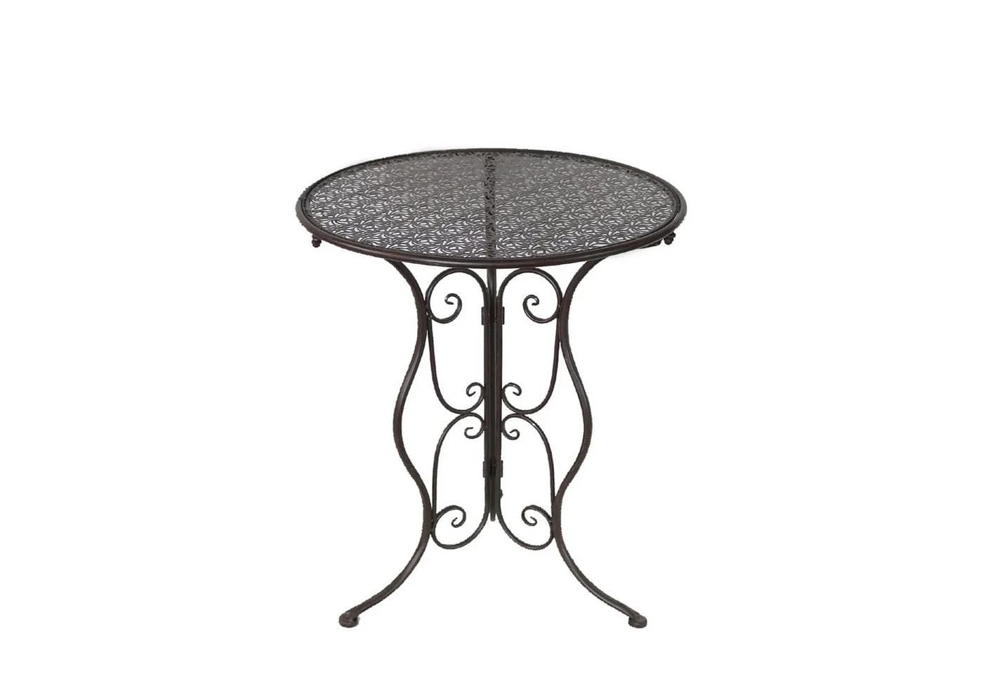 HTI-Line Gartentisch Lani Braun Metalltisch Nostalgisch Ø 60 cm - Bild 2