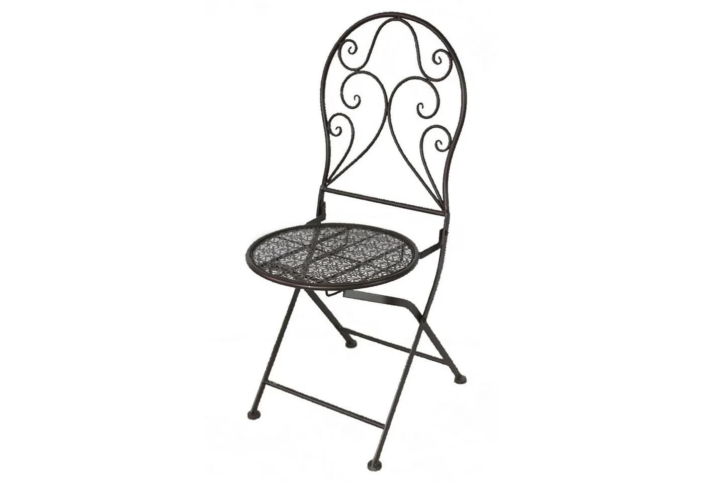 HTI-Line Gartenstuhl Lani 2er-Set Braun Metall Nostalgisch