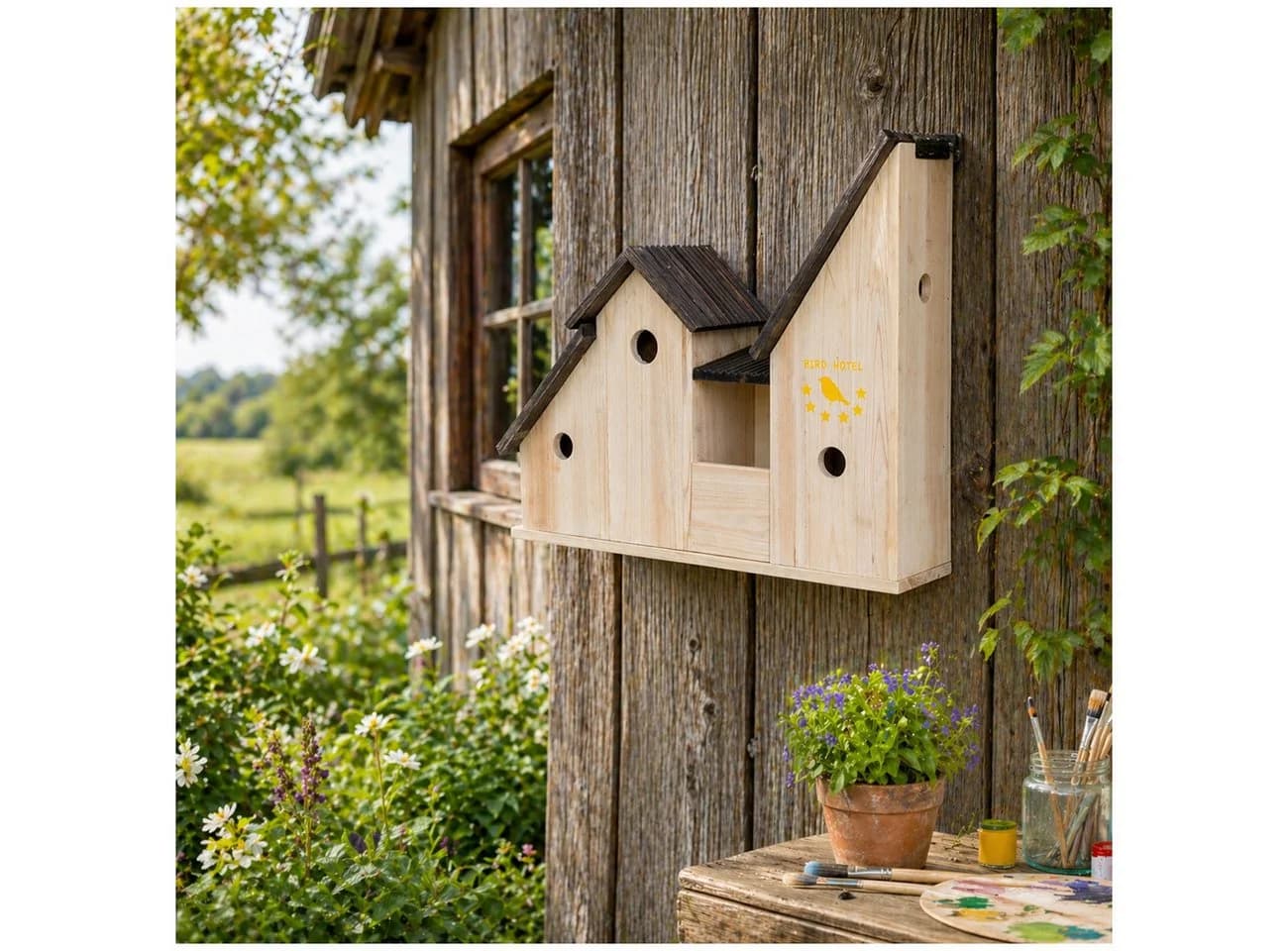 HTI-Line Vogelhaus Vogelhotel Mina zum Bemalen Nistkasten - Bild 5