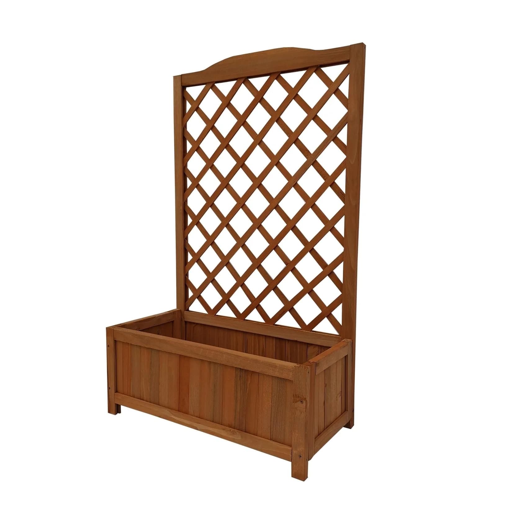 HTI-Line Blumenkasten Heidi XL mit Rankgitter Fichtenholz Braun