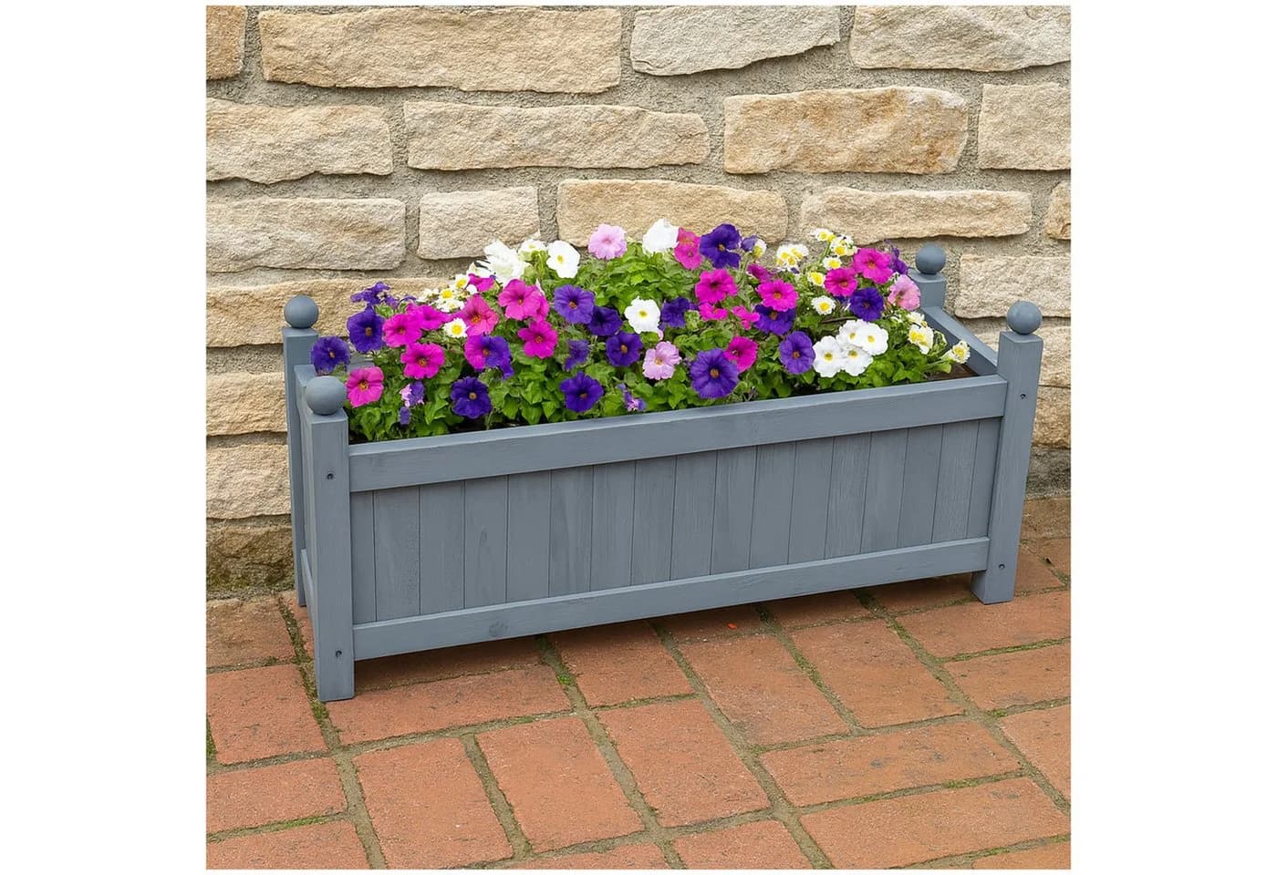 HTI-Line Pflanzkübel Heidi XL Holz Pflanztrog Blumenkübel