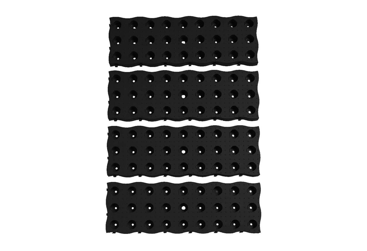 HTI-Living Trittsteine Gehwegplatten Set aus Kunststoff 4-teilig
