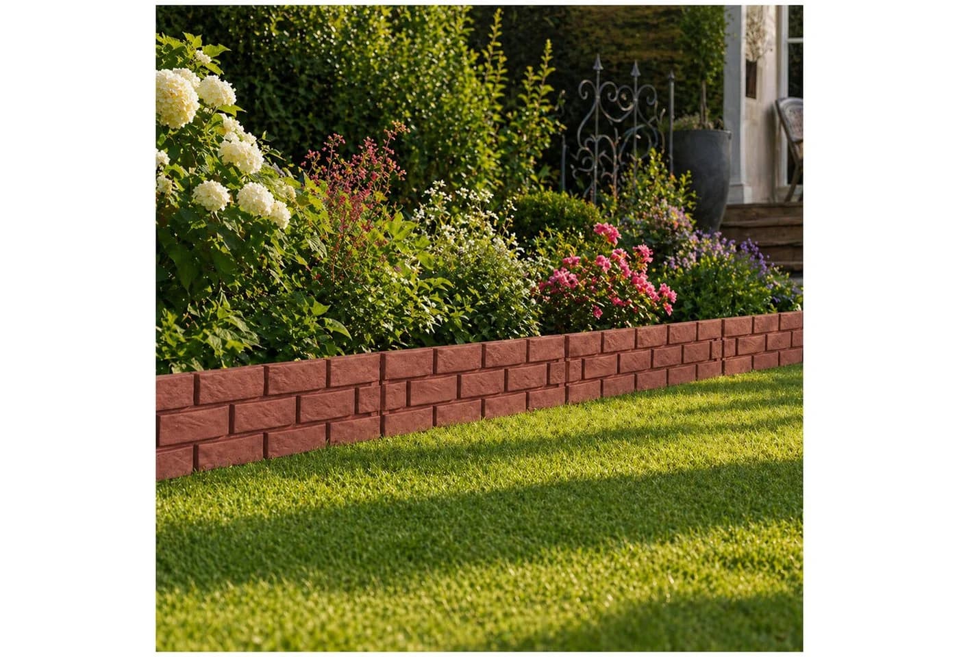 HTI-Living Beetumrandung Nessa 4-teilig Terracotta Kunststoff