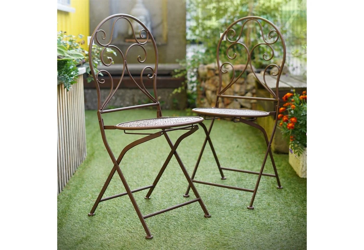 HTI-Living Gartenstuhl 2er-Set Lani Antik Metall - Bild 2