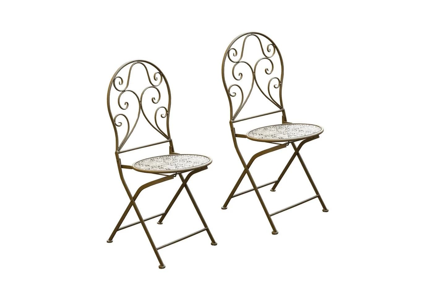 HTI-Living Gartenstuhl 2er-Set Lani Antik Metall - Bild 3