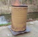 Looping-Lu Feuerschale 200 Liter Feuertonne Metall Bild 3