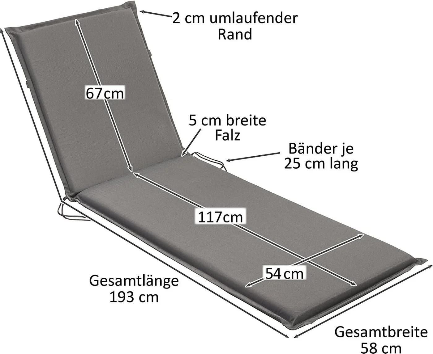 sleepling Liegenauflage Polster anthrazitgrau mit Komfortschaum - Bild 4