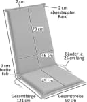 sleepling Hochlehnerauflage 2er-Set Silber Polyester Bild 4