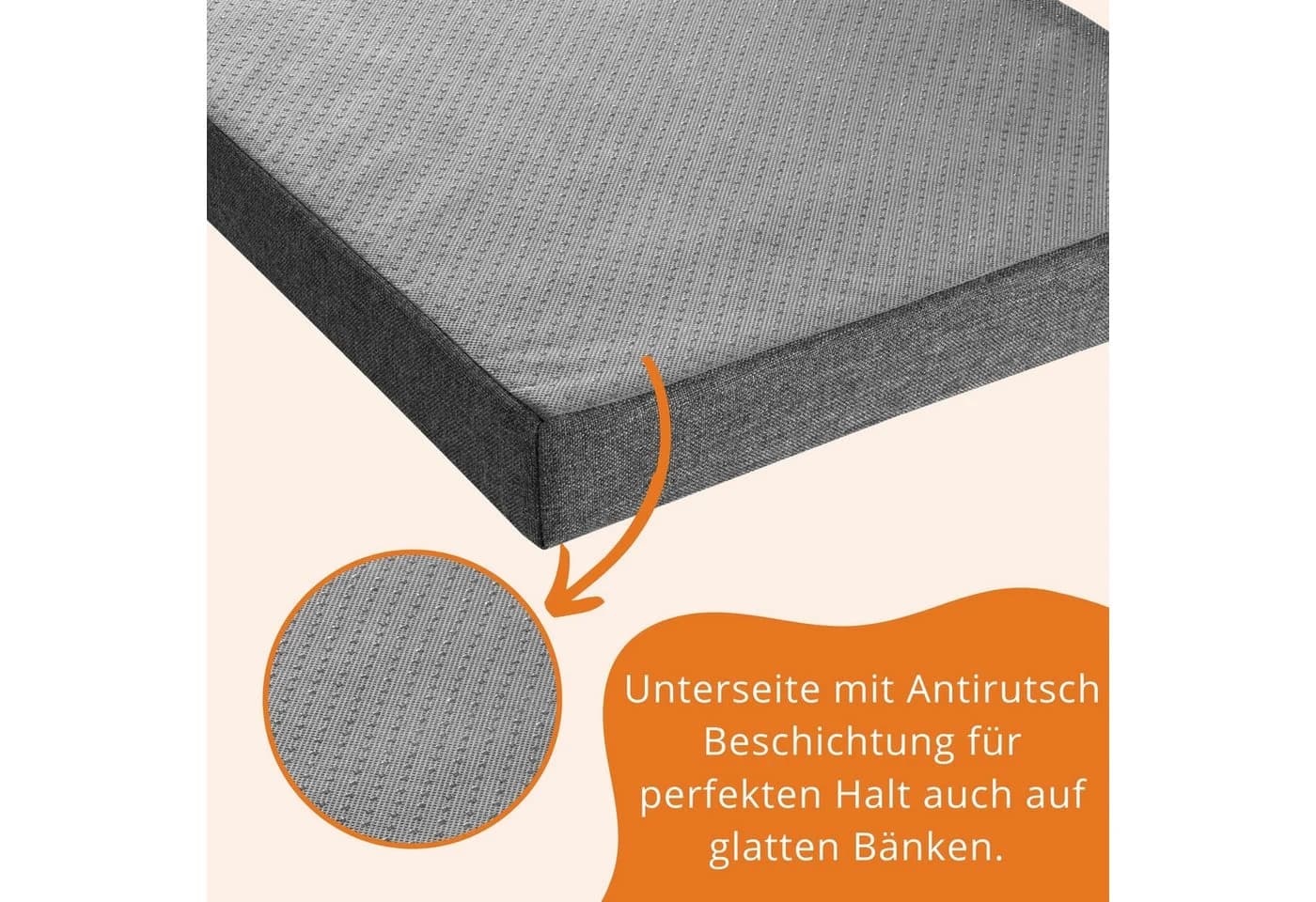 sleepling Bankauflage 200x40 cm Sofastoff Anti-Rutsch - Bild 4