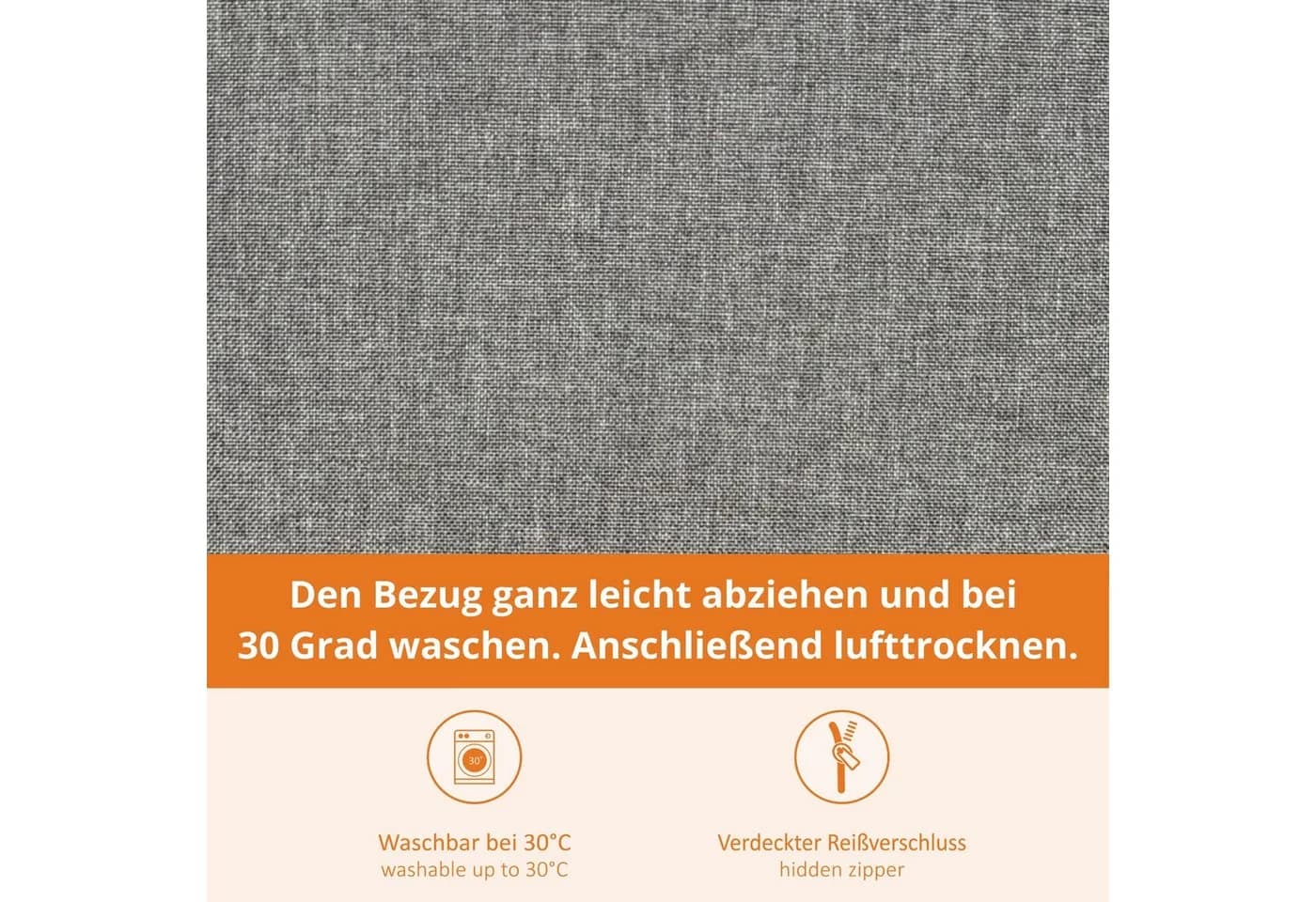 sleepling Bankauflage 200x40 cm Anti-Rutsch Unterseite - Bild 5