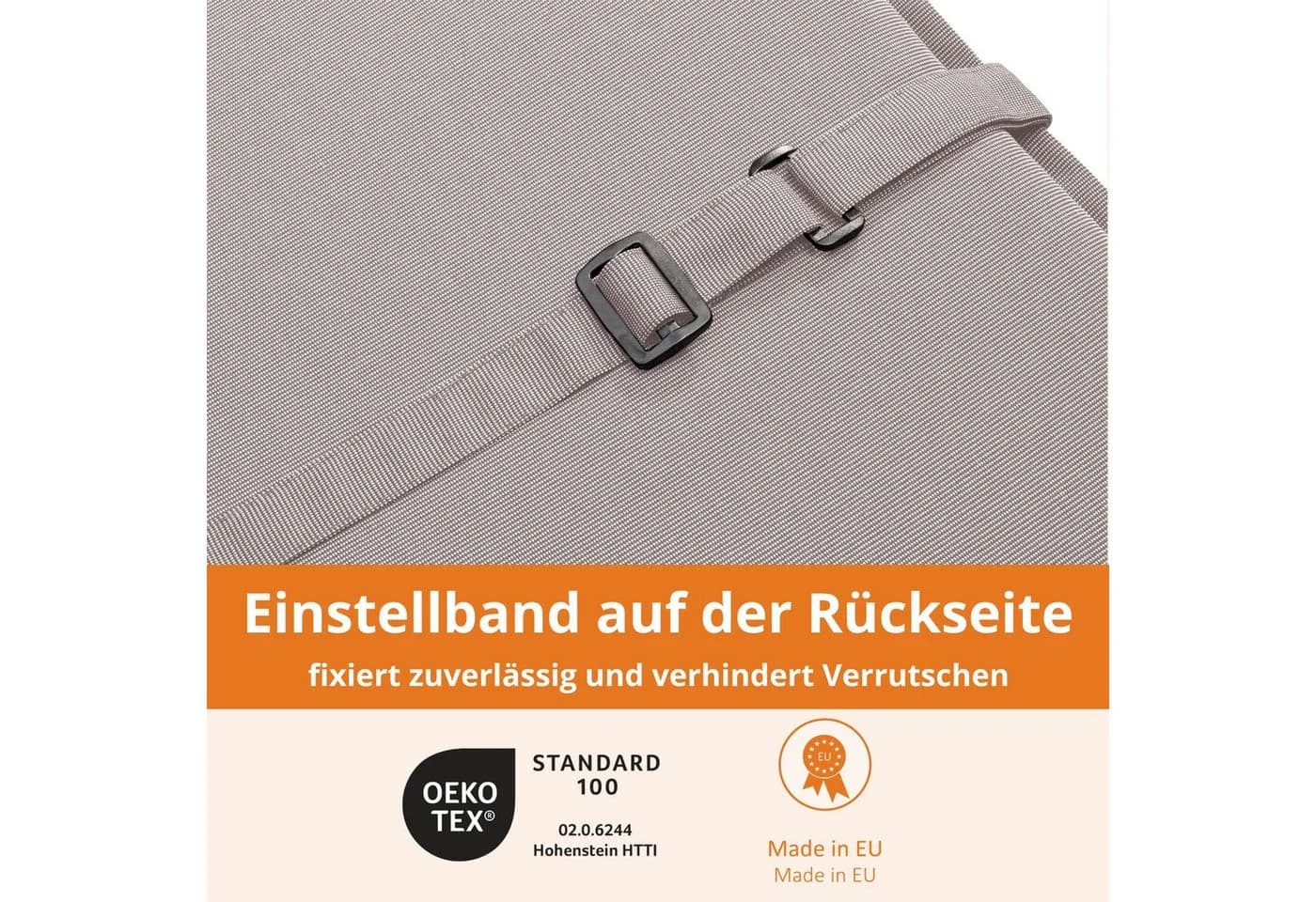 sleepling Hochlehnerauflage Taupe 2er-Set Polyester - Bild 3