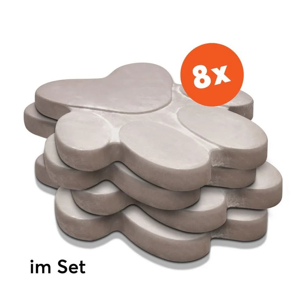 matches21 HOME & HOBBY Gartenfigur Tatzen Tritt-Steine Grau Beton - Bild 2