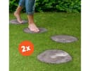 matches21 HOME & HOBBY Trittsteine 1 Paar Beton Holzoptik Grau Bild 1
