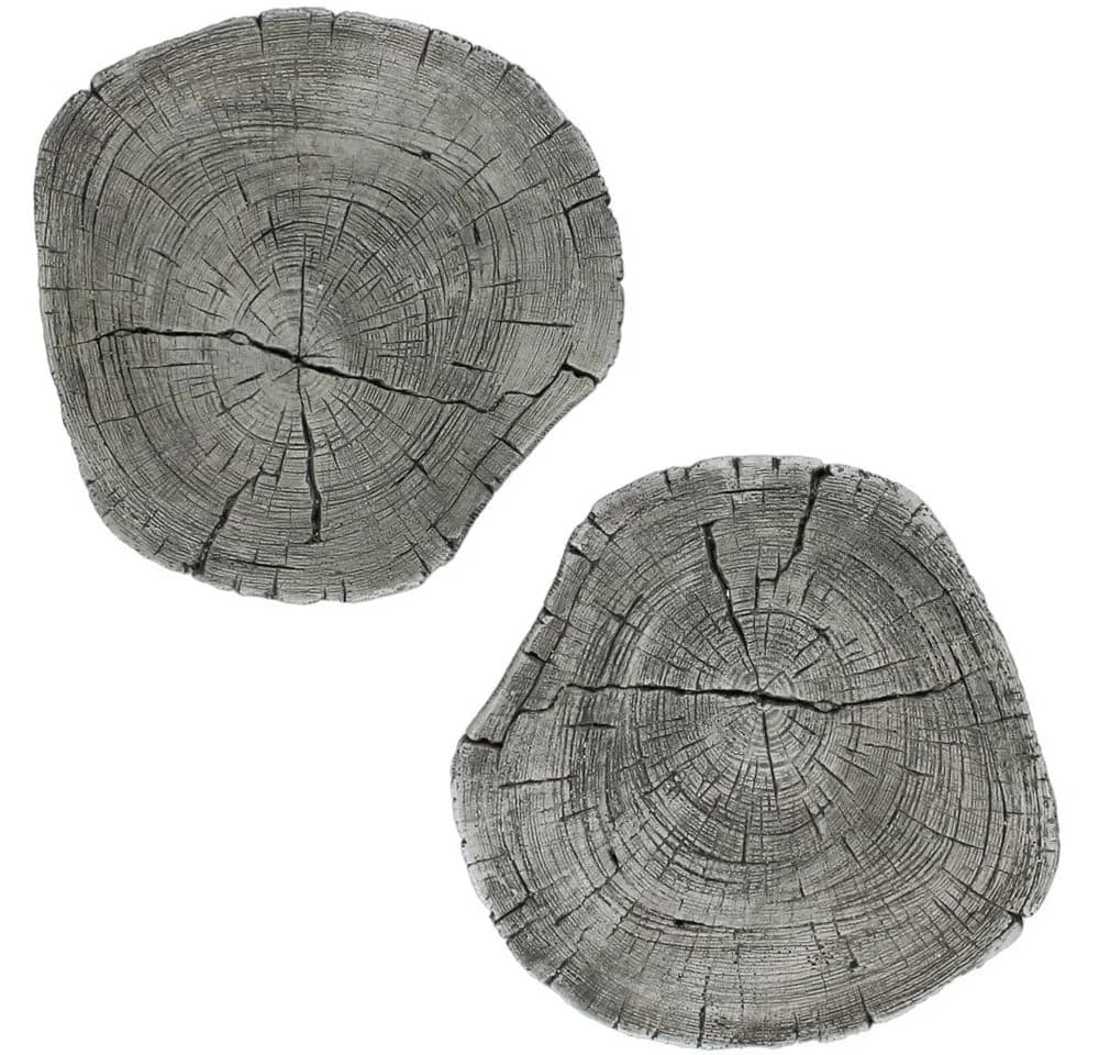 matches21 HOME & HOBBY Trittsteine 1 Paar Beton Holzoptik Grau - Bild 2